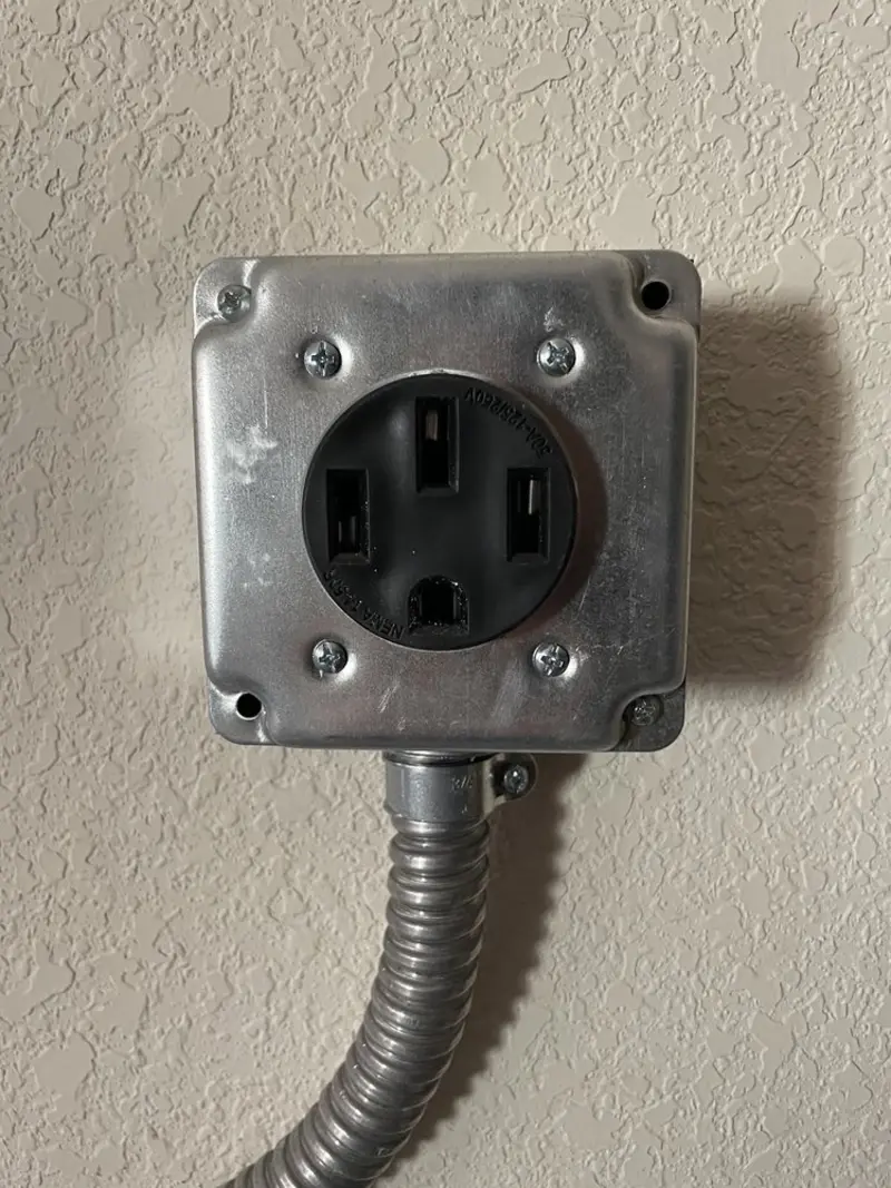 NEMA 14-50 outlet installed for Smart Home Electrical in Westfall